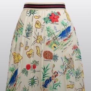 J. Crew Hawaii Print Skirt